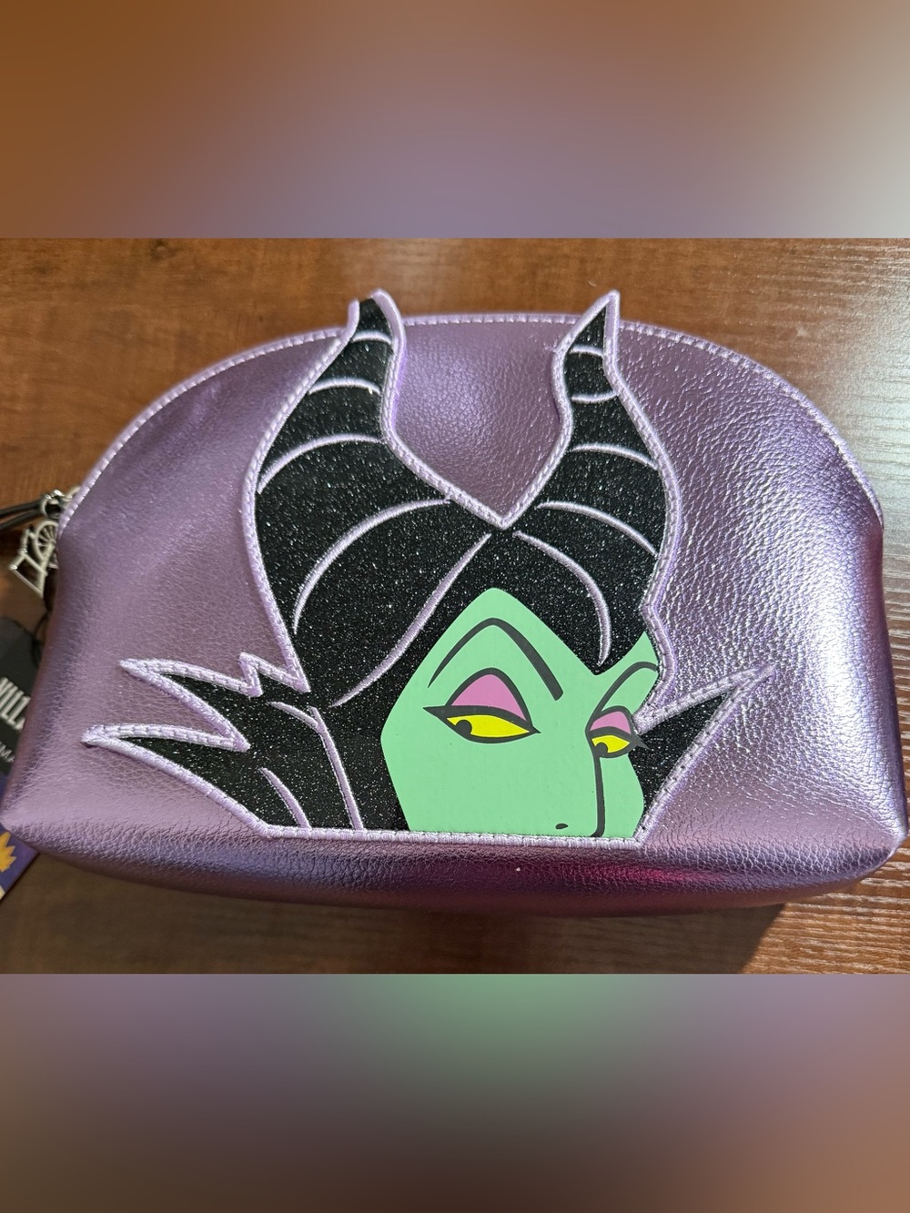 Primark x Disney Purple Maleficent Character Cosmetic Bag *NEW